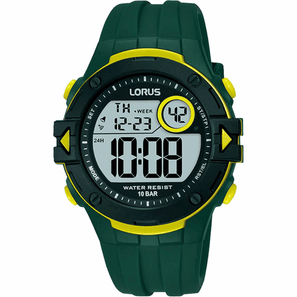 Lorus R2327PX9 Green Sport Unisex Watch with Grey Dial