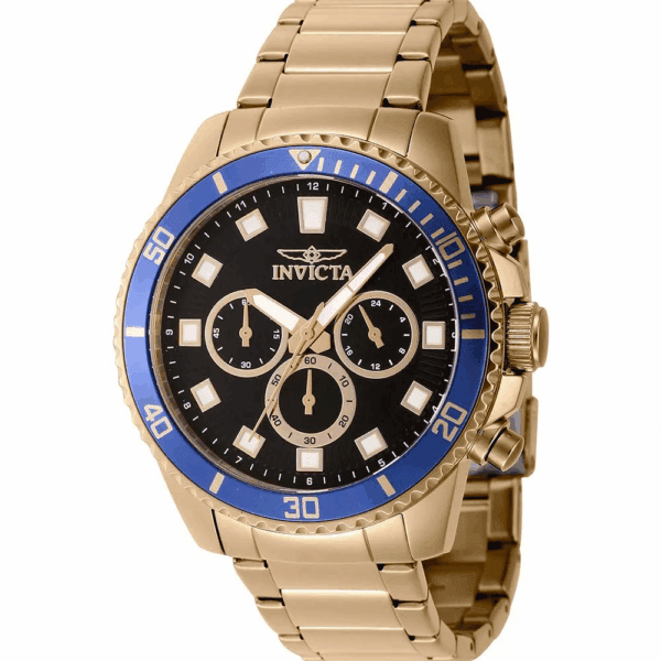 Invicta Men Watch 46056 Pro Diver Gold Tone с черен циферблат