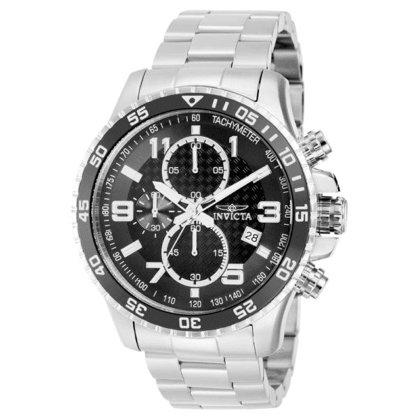 Invicta Men Watch 37146 Specialty Silver Tone с черен циферблат