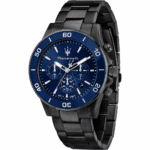 Ρολόι Ανδρικό Maserati R8873600005 Competizione, μαύρο με μπλε καντράν, μηχανισμός Miyota JS25 Quartz