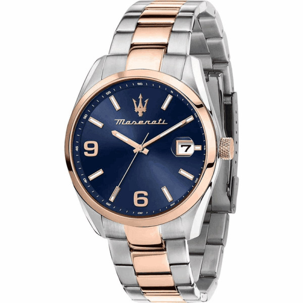 Maserati R8853151006 Attrazione men's watch, silver tone with blue dial