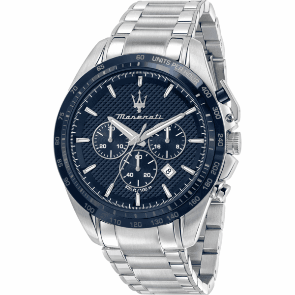 Maserati Traguardo R8873612043 férfi karóra, ezüst acél, tengerészkék számlappal