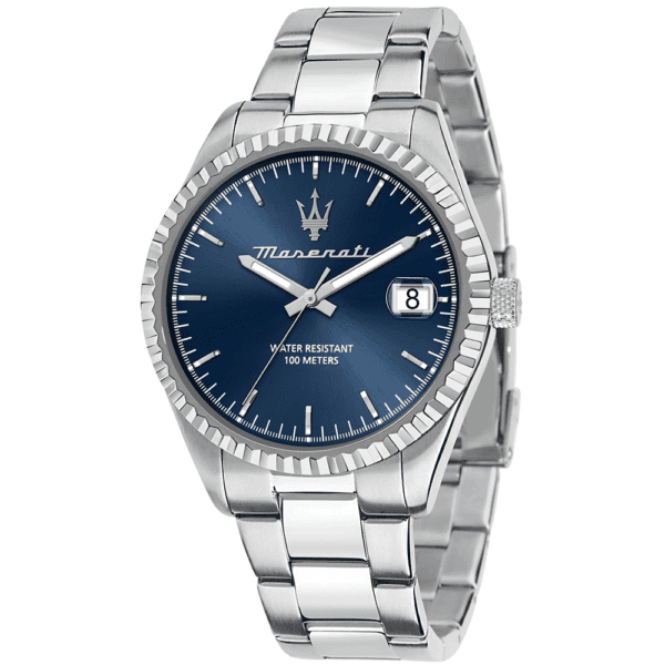Maserati Compétizione R8853100029 Men's Watch with Silver Case and Navy Blue Dial