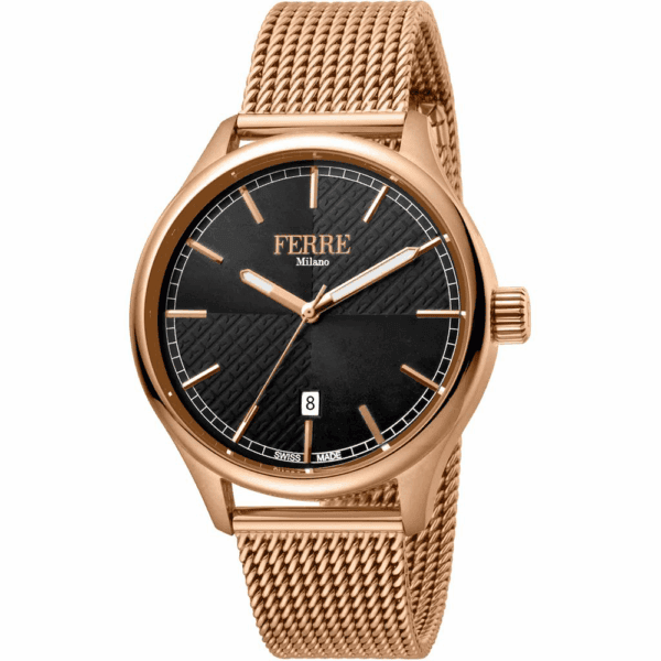 FM1G143M0071 Men's Federico Rose Gold with Black Dial Quartz Watch