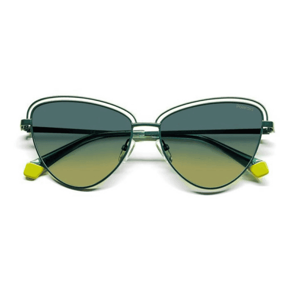 Polaroid PLD 4094/S-1ED-57 Sunglasses Women, Cat-eye with Gradient/Polarized Yellow/Green Lenses