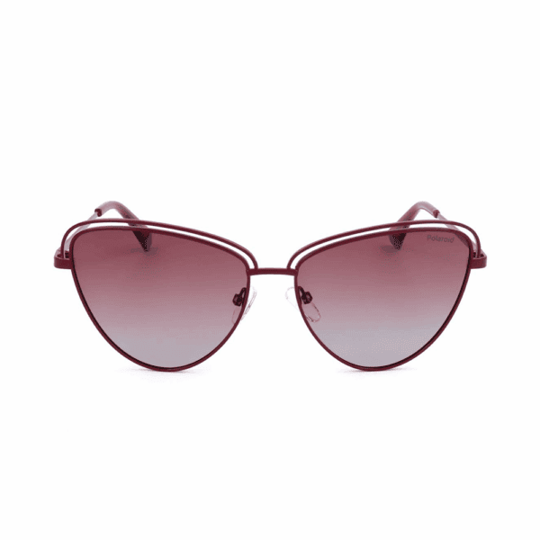 Polaroid PLD 4094/S-LHF-57 Women's Cat-eye Sunglasses with Burgundy Gradient/Polarized Lenses