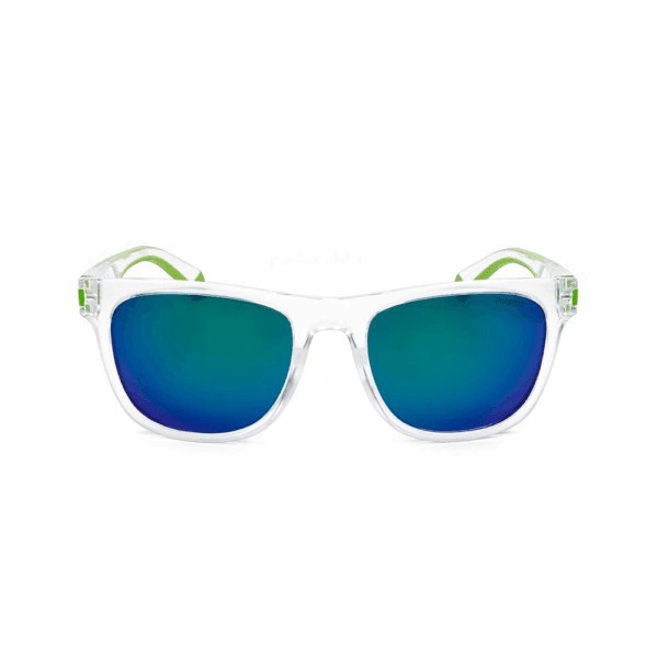Polaroid PLD 2122/S-0OX-54 Men's Square Sunglasses with Blue/Green Mirror/Polarized Lenses