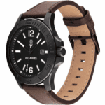 Tommy Hilfiger Ceas pentru bărbați 1710530 Ryan, negru cu cadran negru, mecanism Epson VX42E Quartz - imagine 2
