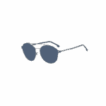 Слънчеви очила Hugo Boss BOSS 1179/S-KU0-54 за мъже, кръгли рамки с плътни сини лещи, UV 100% защита - Image 3