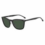 Ochelari de Soare Hugo Boss BOSS 1290/F/SK-003-56 pentru Bărbați, Cadru Pătratic Negru cu Lentile Verzi Solide, Protecție UV 100% - imagine 3