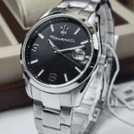 Maserati Attrazione R8853151007 Men's Watch, Silver Color with Black Velvet, Steel Bracelet - Image 4