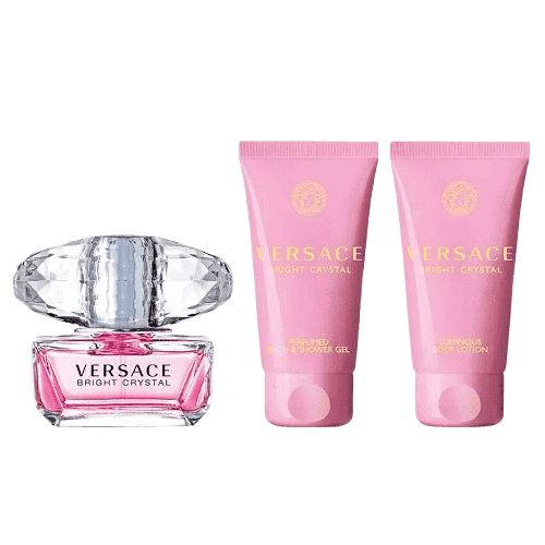 Geschenkset Versace Bright Crystal – EDP 50 ml + Duschgel 50 ml + Körperlotion 50 ml